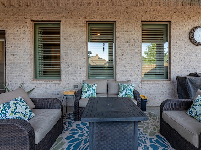 view of patio / terrace with an outdoor hangout area