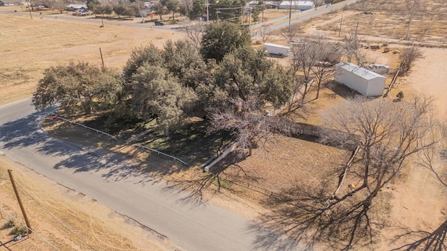 aerial view with a rural view