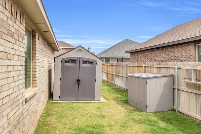 view of shed