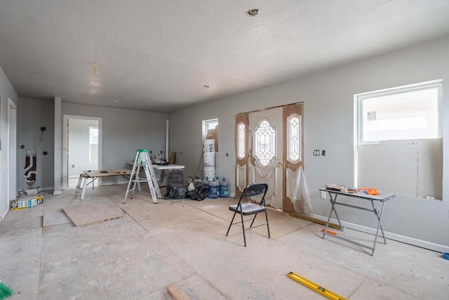 foyer with baseboards