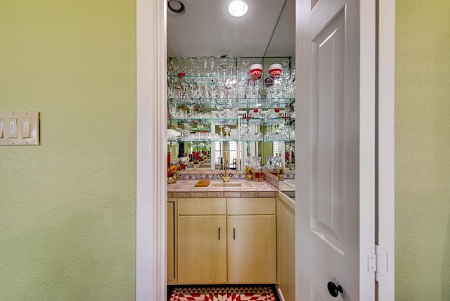 bar with wet bar