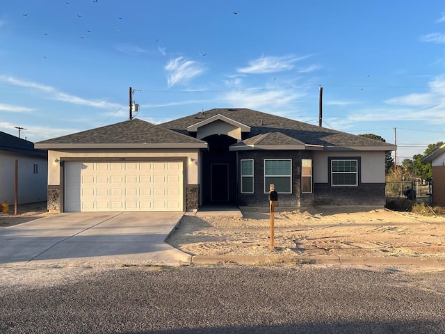 view of front of home featuring a garage