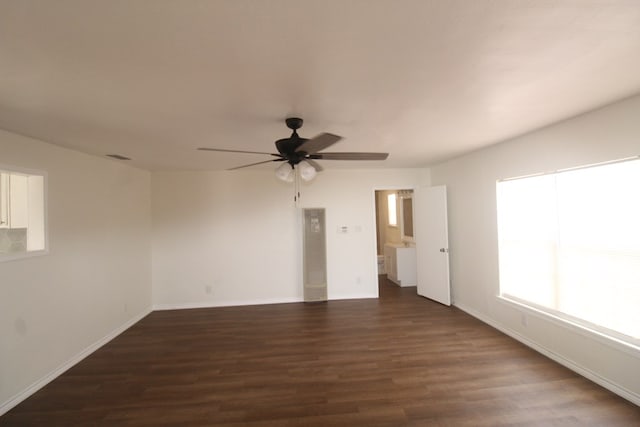 309 W Estes Ave, Midland, TX 79701 - spare room with ceiling fan and wood finished floors