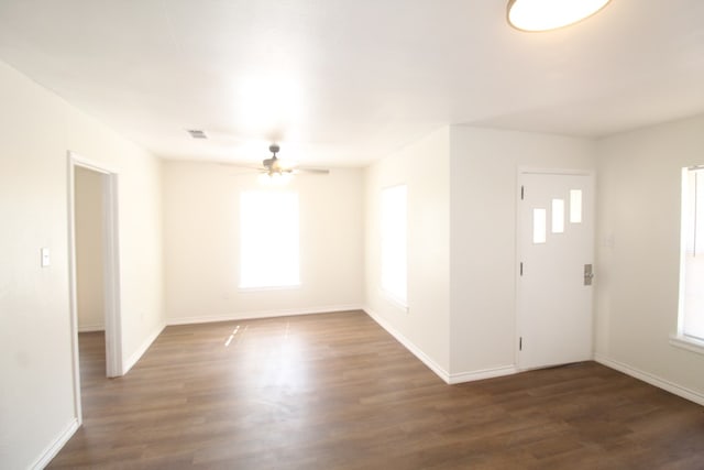 309 W Estes Ave, Midland, TX 79701 - entryway featuring dark wood finished floors and a ceiling fan