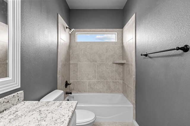 3101 Fairfield Ln, Midland, TX 79705 - full bathroom with toilet, vanity, and shower / tub combination