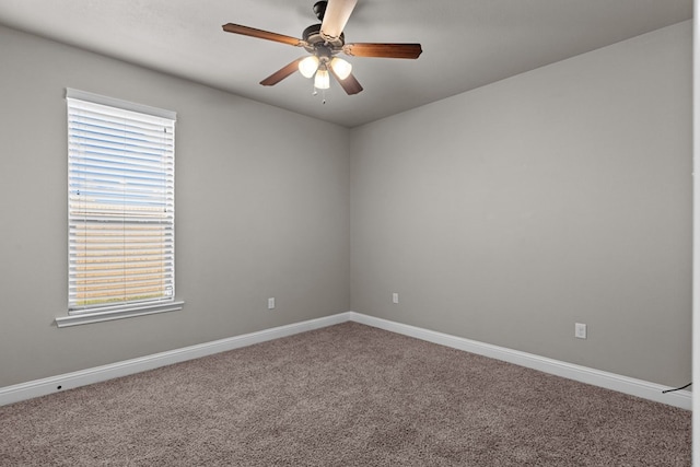 3101 Fairfield Ln, Midland, TX 79705 - carpeted empty room featuring ceiling fan and baseboards