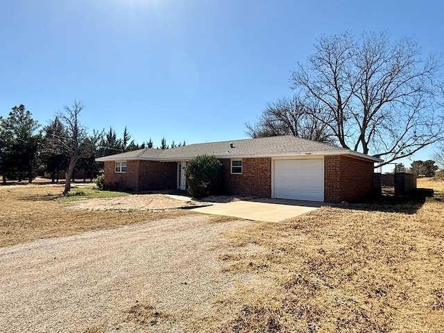 ranch-style house with a garage