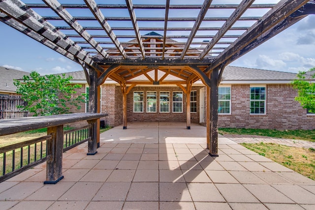 504 Wagner, Midland, TX 79706 - view of patio featuring a pergola