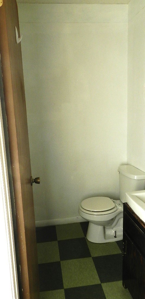 bathroom featuring toilet and vanity