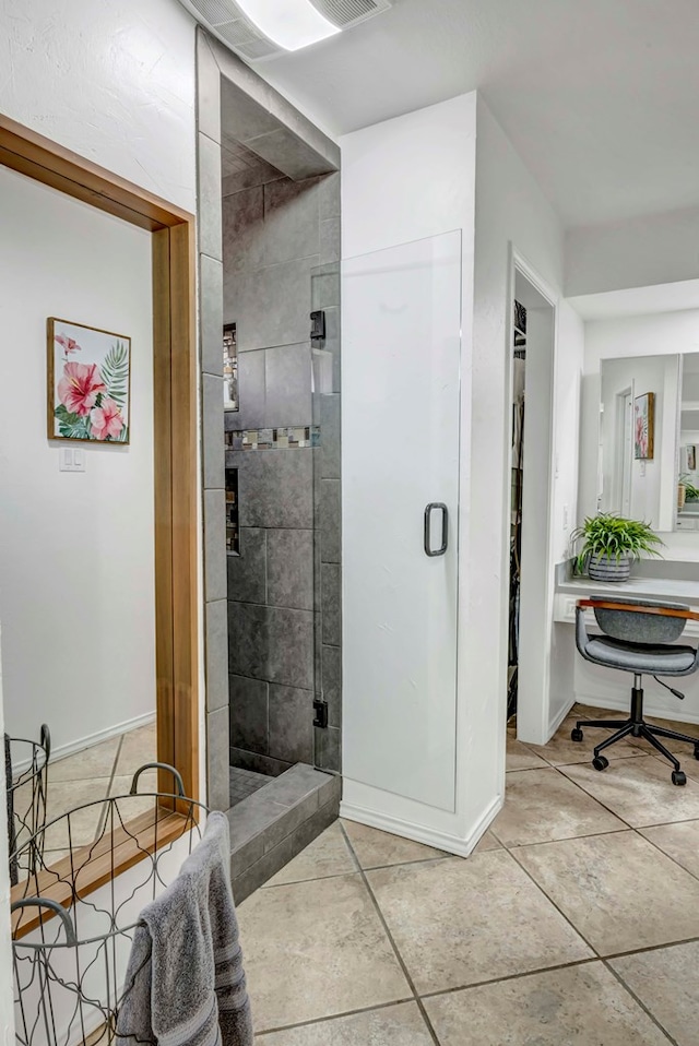 3513 Stanolind Ave, Midland, TX 79707 - full bathroom featuring a shower stall and tile patterned floors