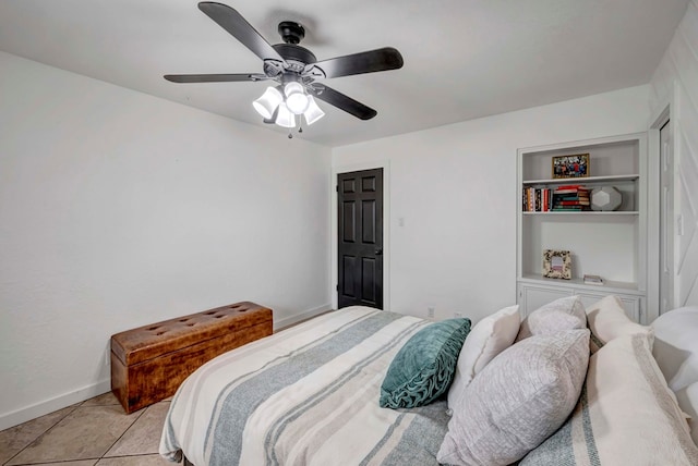 3513 Stanolind Ave, Midland, TX 79707 - bedroom with a ceiling fan and light tile patterned flooring