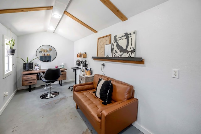 3513 Stanolind Ave, Midland, TX 79707 - home office with baseboards and concrete flooring