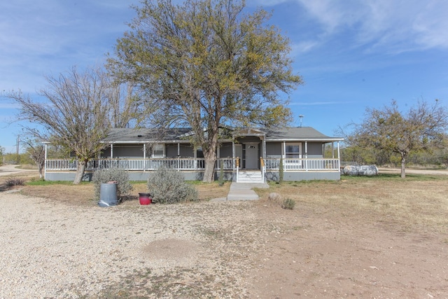 view of front of home with a porch