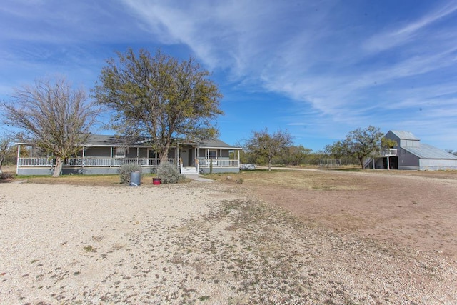 view of front of property with a porch