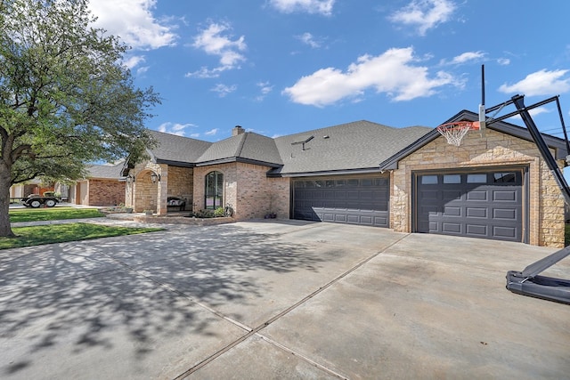 view of front of home featuring a garage