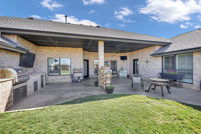 view of patio / terrace with area for grilling