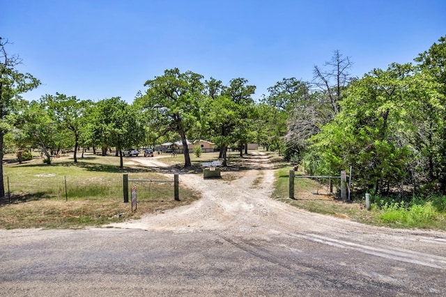 view of road featuring a rural view