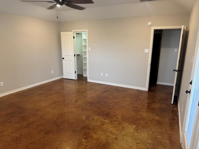 spare room featuring ceiling fan