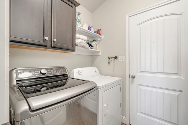 508 E Comiskey, Midland, TX 79706 - laundry area with washer and clothes dryer and cabinet space