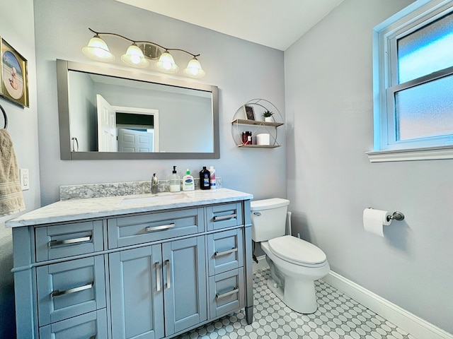 1303 Terra Ct, Midland, TX 79705 - half bathroom featuring baseboards and vanity