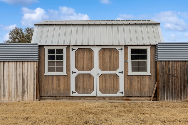 view of shed