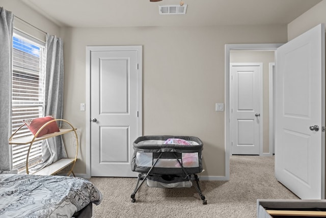 view of carpeted bedroom