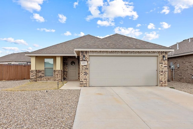 view of front of home featuring a garage