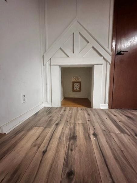 interior space with wood-type flooring