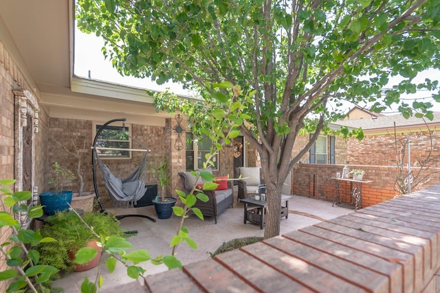 view of patio with outdoor lounge area