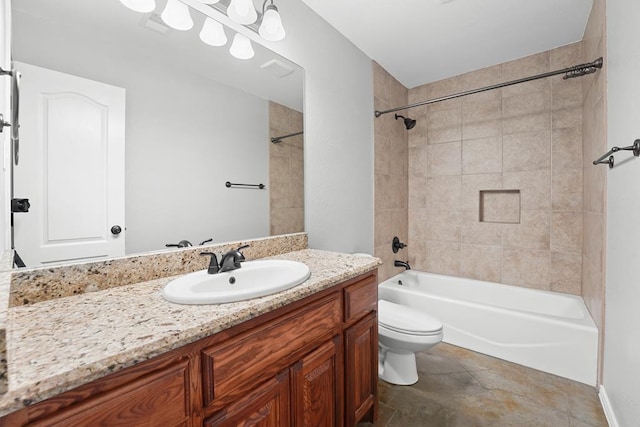 4910 Rio Grande Ave, Midland, TX 79707 - bathroom with vanity, shower / washtub combination, and tile patterned floors