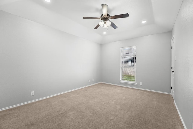 4910 Rio Grande Ave, Midland, TX 79707 - carpeted empty room with recessed lighting and a ceiling fan