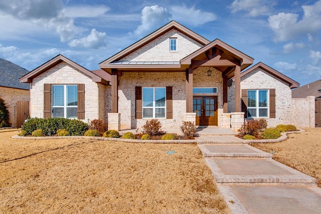 view of front of house with french doors