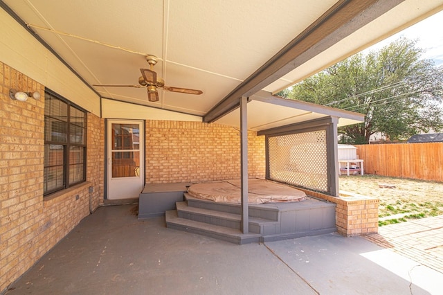 view of patio / terrace with fence