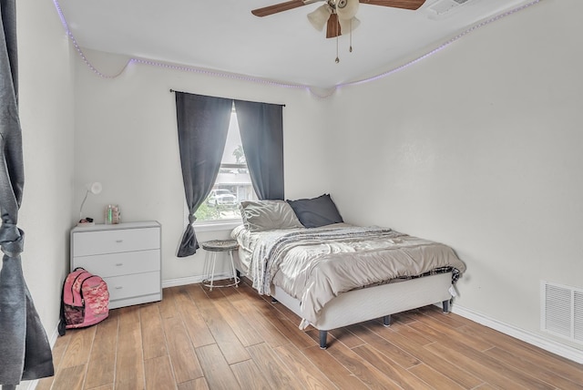 2004 N Monticello St, Big Spring, TX 79720 - bedroom with wood finished floors and ceiling fan