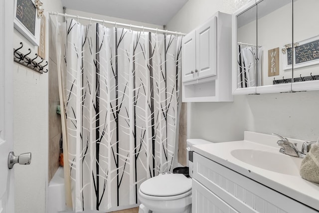 2004 N Monticello St, Big Spring, TX 79720 - bathroom with vanity and shower / bathtub combination with curtain