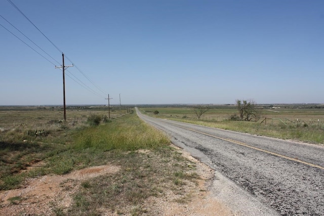 view of road featuring a rural view