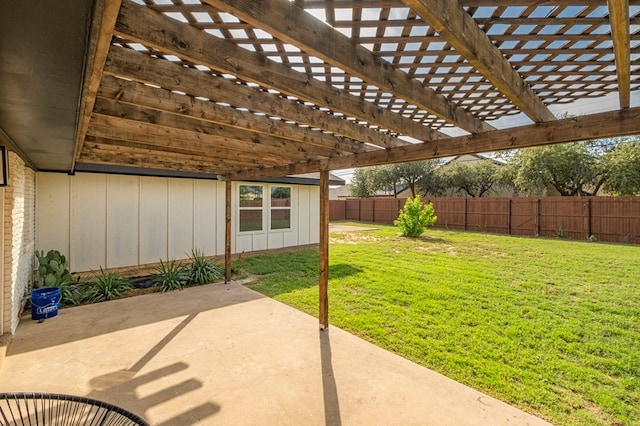 view of patio with a pergola