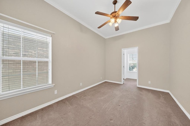 29 Vista Crest Ct, Odessa, TX 79762 - spare room with carpet flooring, ceiling fan, and crown molding