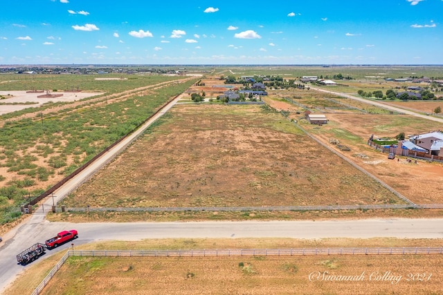 aerial view with a rural view