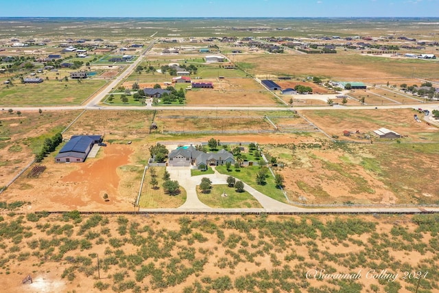 aerial view featuring a rural view