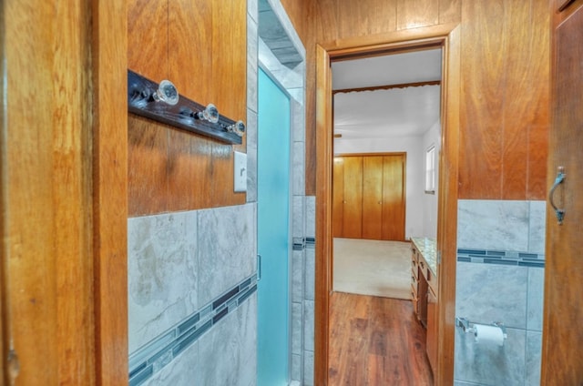 312 N Main St, Coahoma, TX 79511 - hall featuring wood finished floors