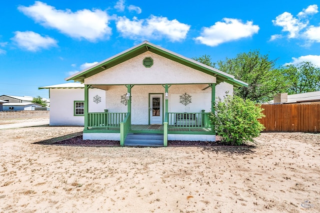 view of front of house with a porch