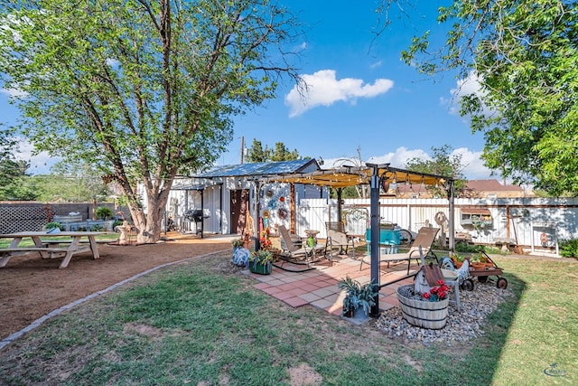 1412 Sparks St, Midland, TX 79701 - view of yard featuring a pergola and a patio