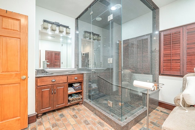 bathroom with walk in shower