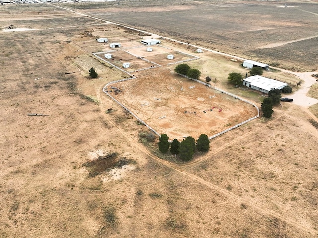 aerial view with a rural view