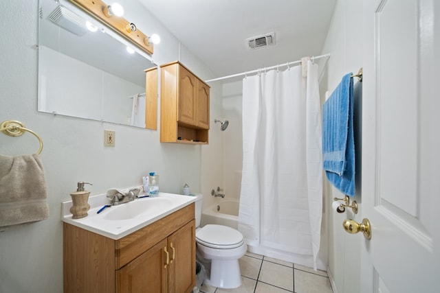 1101 Barnes Ave, Big Spring, TX 79720 - full bath with vanity, tile patterned floors, and shower / tub combo