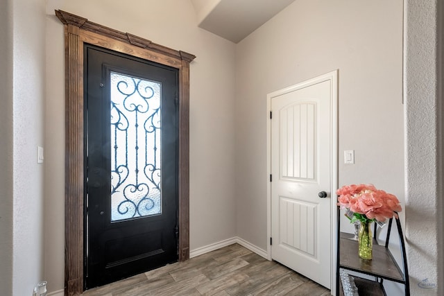 entrance foyer featuring hardwood / wood-style floors