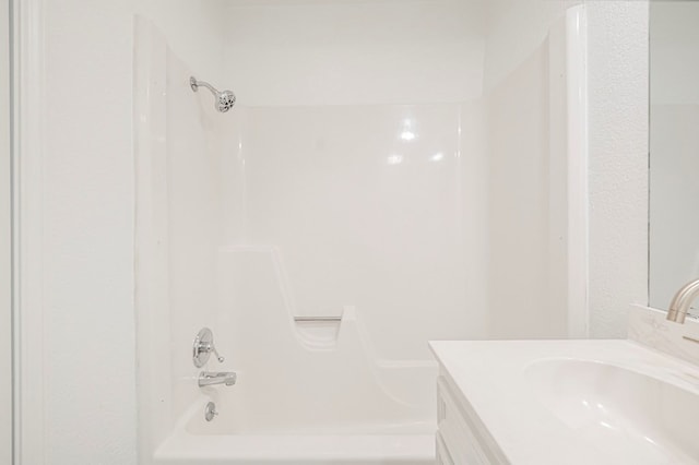 full bathroom with shower / bath combination and vanity