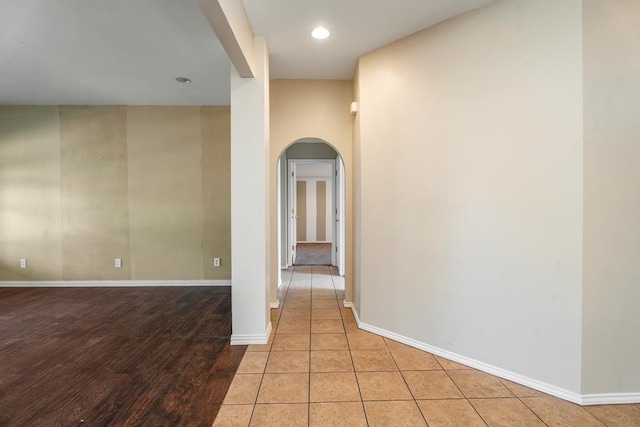 hallway featuring light hardwood / wood-style flooring