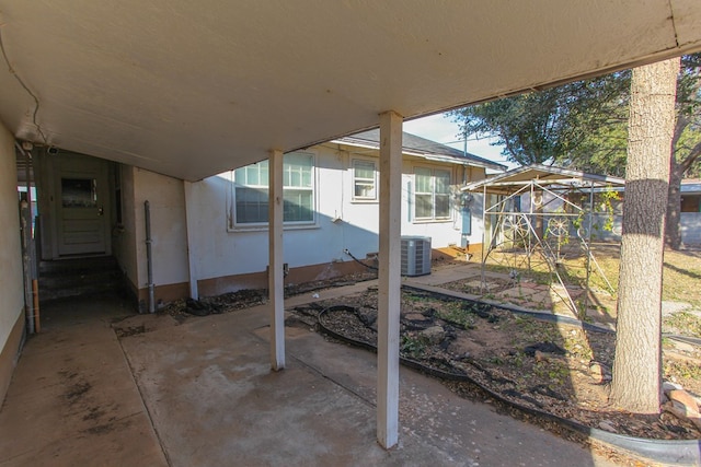 view of patio featuring central AC unit